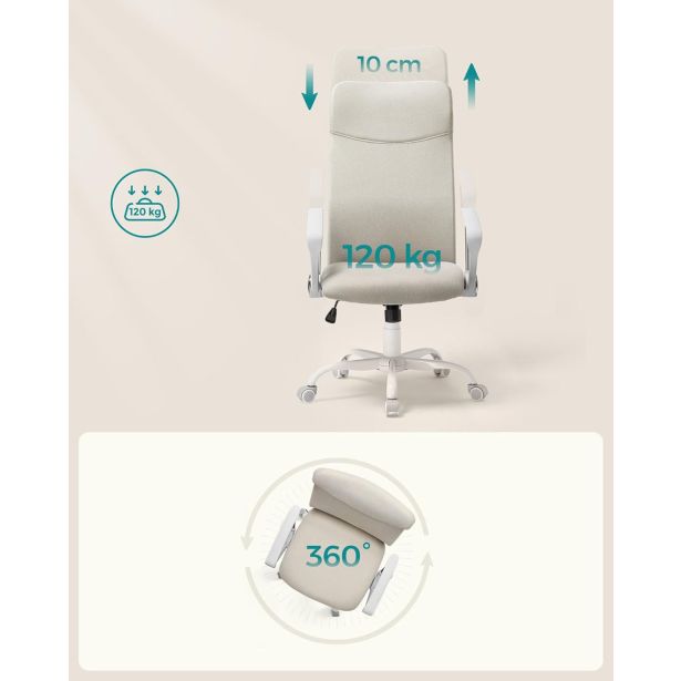 PISALNI STOL SONGMICS OBN034K01 ERGONOMSKI BEŽ