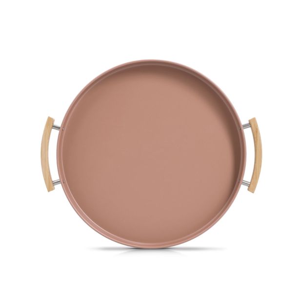 PLADENJ SERVIRNI, KOVINA / KAVČUKOVEC,  MOCHA   43,5X37X3 CM