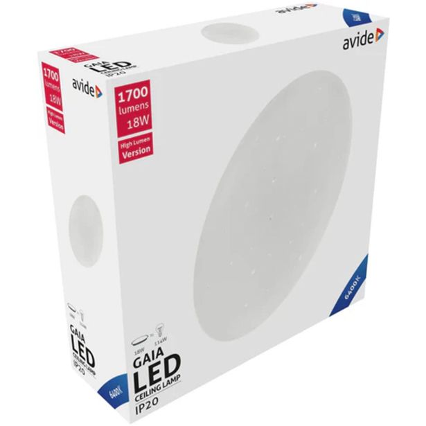 PLAFONJERA AVIDE LED GAIA 18W 6400K