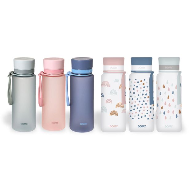 PLASTENKA ZA VODO DOMY 600 ML IZ TRITANA BPA FREE RAZLIČNE BARVE