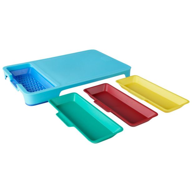 PLASTIČNA DESKA FACKELMANN 5/1 DESKA ZA REZANJE Z ODSTRANLJIVIMI PLADNJI