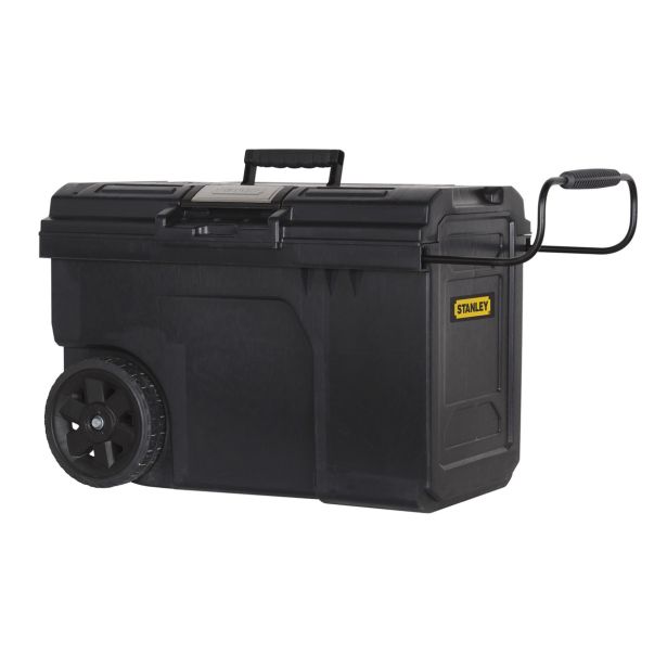 PLASTIČNA KASETA STANLEY 62X38X42 CM S KOLESI IN ROČAJEM