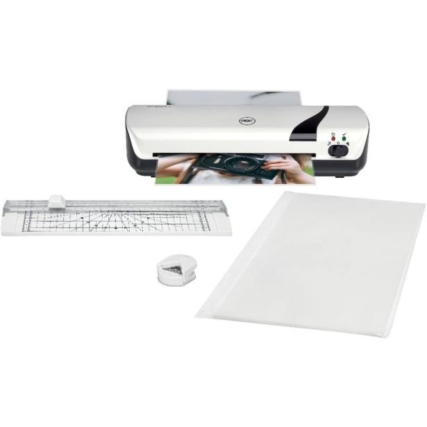 PLASTIFIKATOR GBC A4 INSPIRE BEL + KOMPLET Z REZALNIKOM 4410034EU