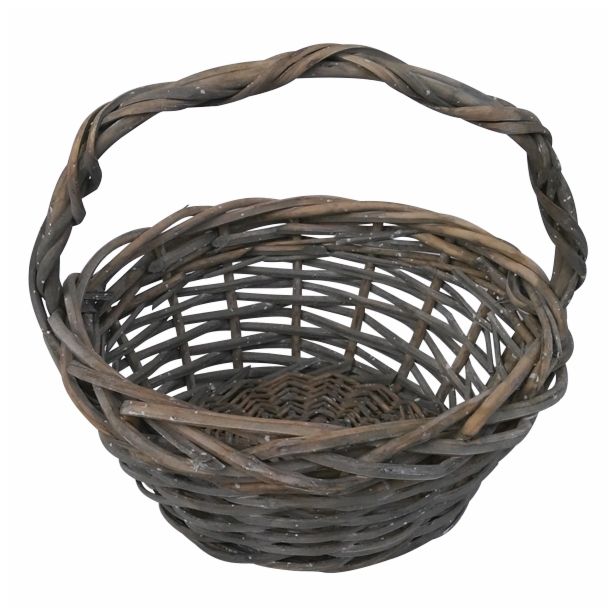 PLETENA KOŠARA Z ROČAJEM OKROGLA VELIKA 41 X 19