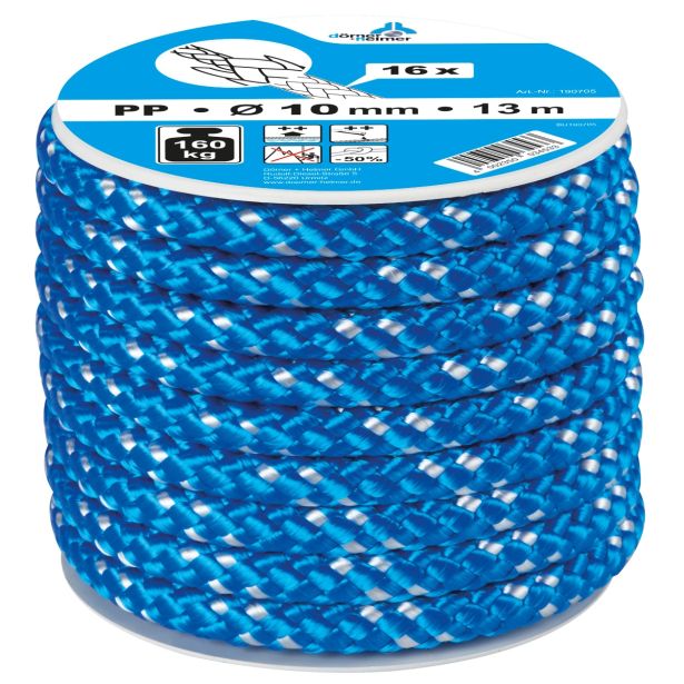 VEČNAMENSKA VRV DÖRNER + HELMER VRV POLIPROPILEN MODRA/BELA 10 MM 13 M