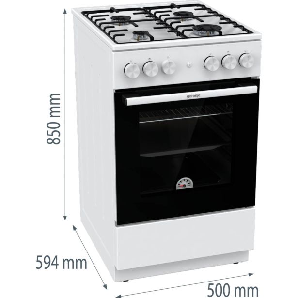 PLINSKI ŠTEDILNIK GORENJE GG5A12WH