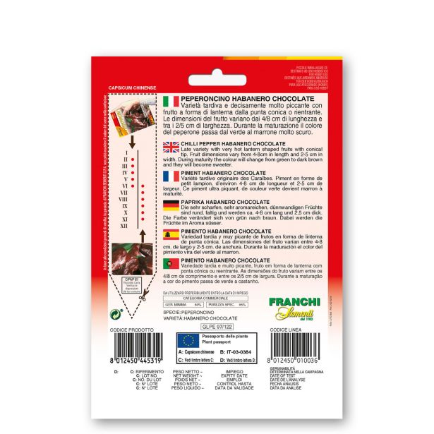 PLODOVKA FRANCHI SEMENTI ČILI HABANERO CHOCOLATE GLPE 97/122