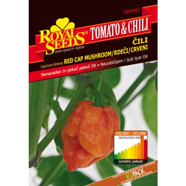 PLODOVKA ROYAL SEEDS ČILI MUSHR. RD. TC 62