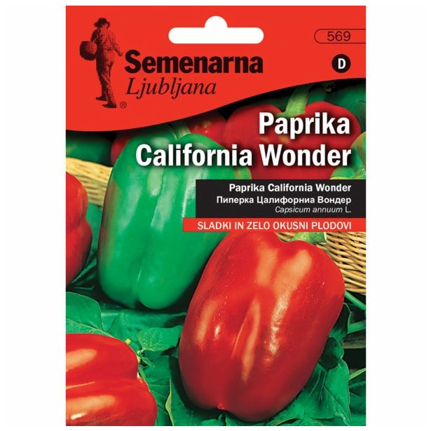 PLODOVKA SEMENARNA PAPRIKA KALIFORNIJSKO ČUDO V MALI VREČICI 569