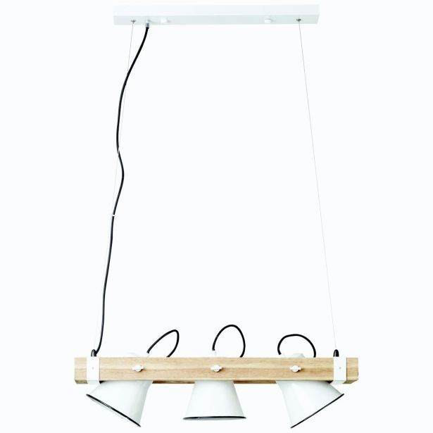 VISEČA SVETILKA PLOW MAX.3X10W, E27, BELA