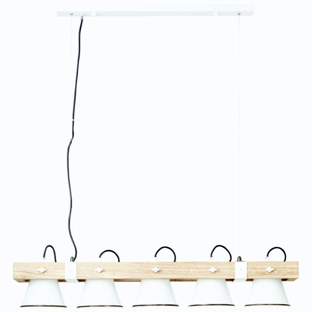 VISEČA SVETILKA PLOW MAX.5X10W, E27, BELA