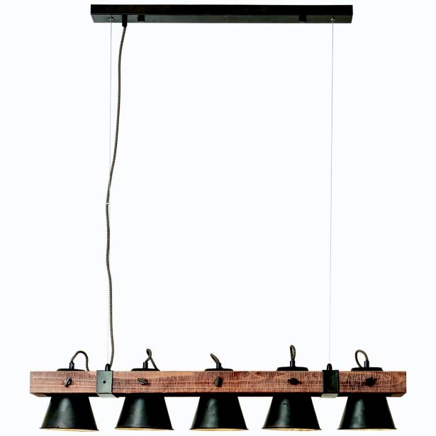 VISEČA SVETILKA PLOW MAX.5X10W, E27, ČRNA