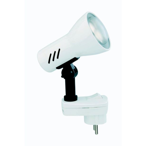 NAMIZNA SVETILKA PLUG-IN 1XE14, BELA S STIKALOM