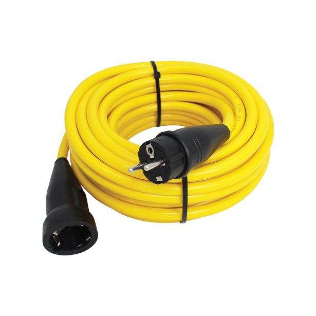 PODALJŠEK COMMEL 15M ŠUKO VTIKAČ + VTIČNIC AT N07V3V3-F 3G1.5 RUMEN