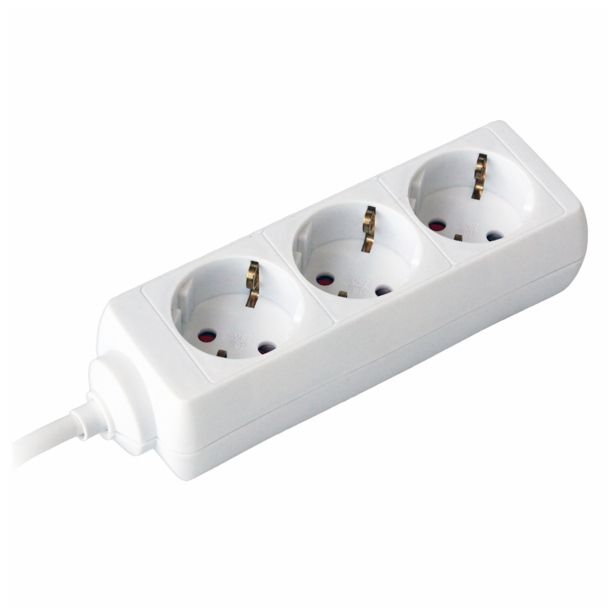 PODALJŠEK COMMEL 3 VTIČNICE 5 M BEL H05VV-F 3X1.5