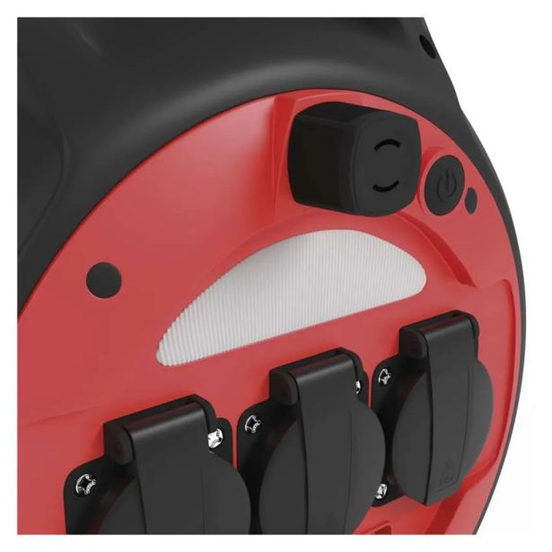 ROLETA - GUMI VODNIK EMOS VSEVREMENSKI 20M 230V 3 VTIČNICE, MODER