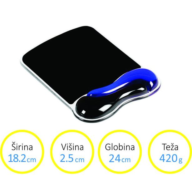 PODLOGA ZA MIŠKO KENSINGTON GEL MODRO-ČRNA 62401