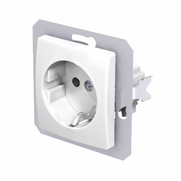 PODOMETNA VTIČNICA EKONOMIK VARNOSTNA BELA, VIJAČNA, BOK