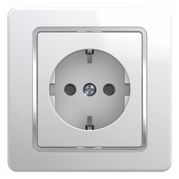 PODOMETNA VTIČNICA EKONOMIK VARNOSTNA BELI DUROPL, BREZVIJAČNA