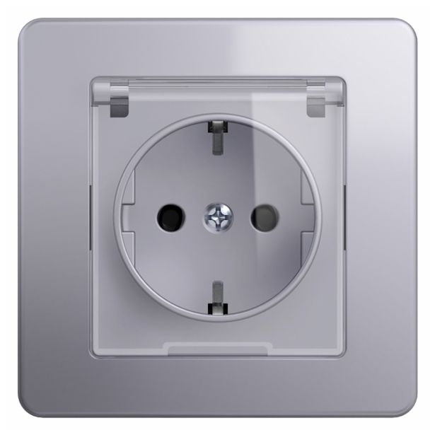 PODOMETNA VTIČNICA EKONOMIK VARNOSTNA S PROZOR.POKROV SREBRNA, VIJAČNA