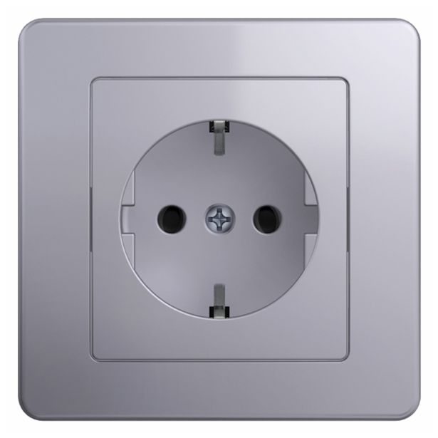 PODOMETNA VTIČNICA EKONOMIK VARNOSTNA SREBRNA, BREZVIJAČNA