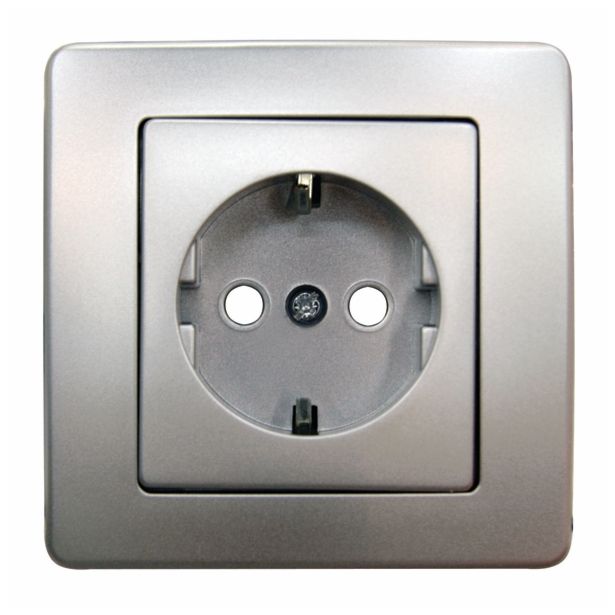 PODOMETNA VTIČNICA EKONOMIK VARNOSTNA SREBRNA, VIJAČNA