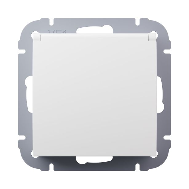 PODOMETNA VTIČNICA I700 VARNOSTNA 16A BELA, S POKROVOM