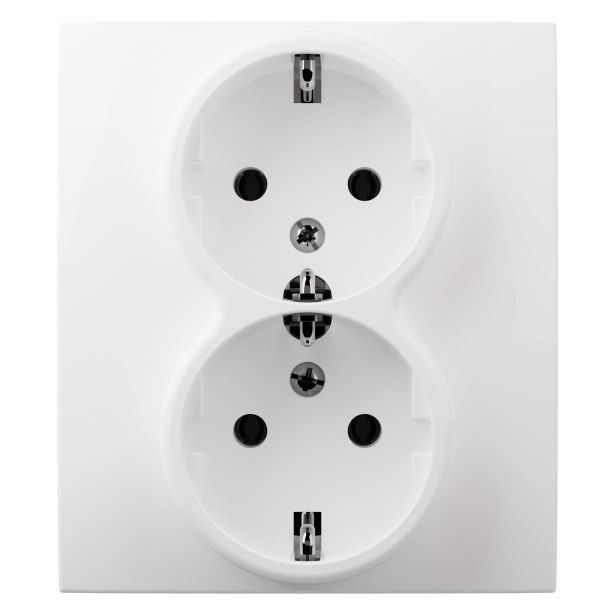 PODOMETNA VTIČNICA I700 VARNOSTNA DVOJNA BELA, VIJAČNA