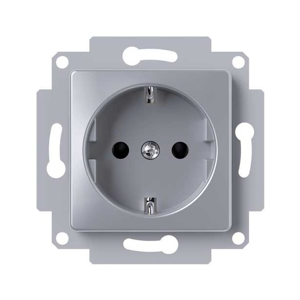 PODOMETNA VTIČNICA MIKRO VARNOSTNA SREBRNA, VIJAČNA, BOK