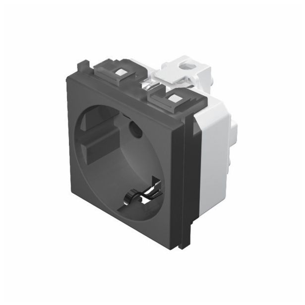 PODOMETNA VTIČNICA MODUL VARNOSTNA ČRNA, VIJAČNA, 2M, BOK