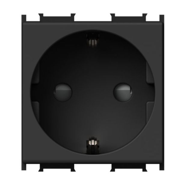 PODOMETNA VTIČNICA MODUL VARNOSTNA, 10 KOS/PAK ČRNA, VIJAČNA, 2M, BOK