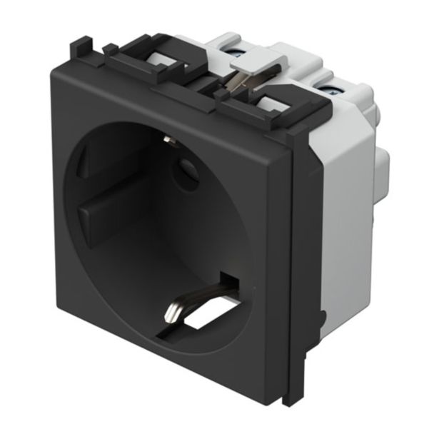 PODOMETNA VTIČNICA MODUL VARNOSTNA, 10 KOS/PAK ČRNA, VIJAČNA, 2M, BOK