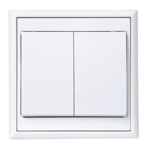 PODOMETNO STIKALO LUNE 2X MENJALNO, BELO