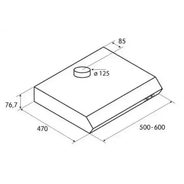 PODVGRADNA KUHINJSKA NAPA TURBOAIR TILLY GREY/F/60