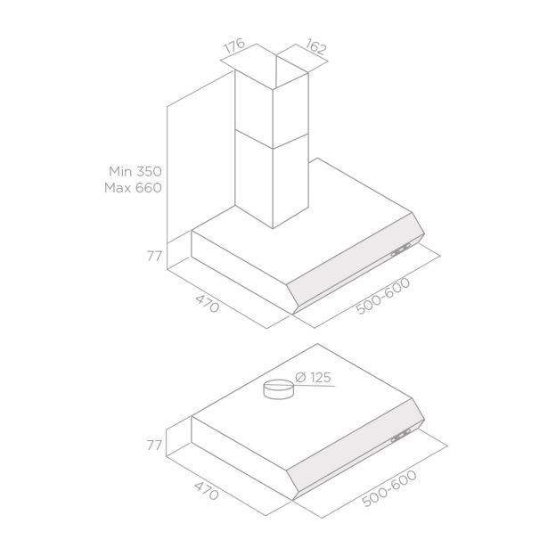 PODVGRADNA KUHINJSKA NAPA TURBOAIR TILLY WH/F/60
