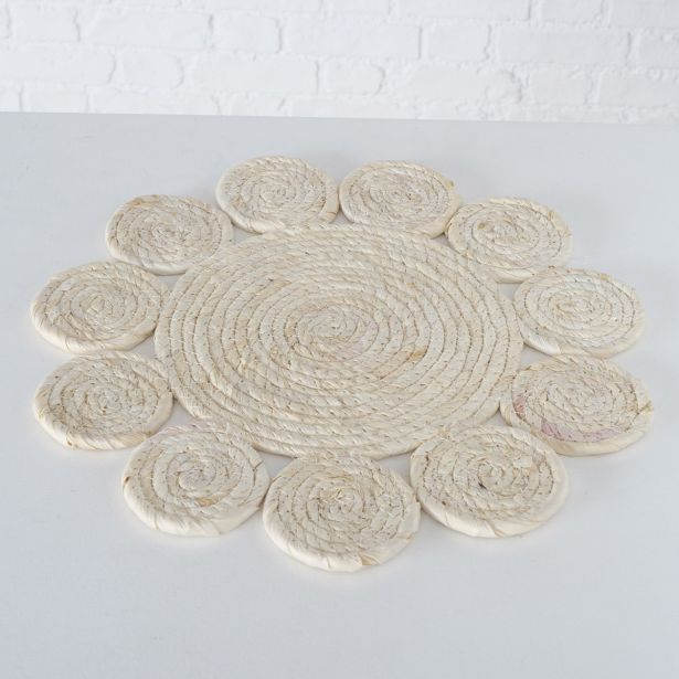 POGRINJEK BOLTZE BEŽ, IZ KORUZNIH LISTOV FI 37 CM