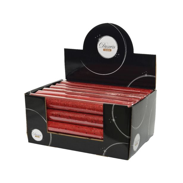 POGRINJEK DECORIS TKANINA PE, RDEČA 200X35 CM