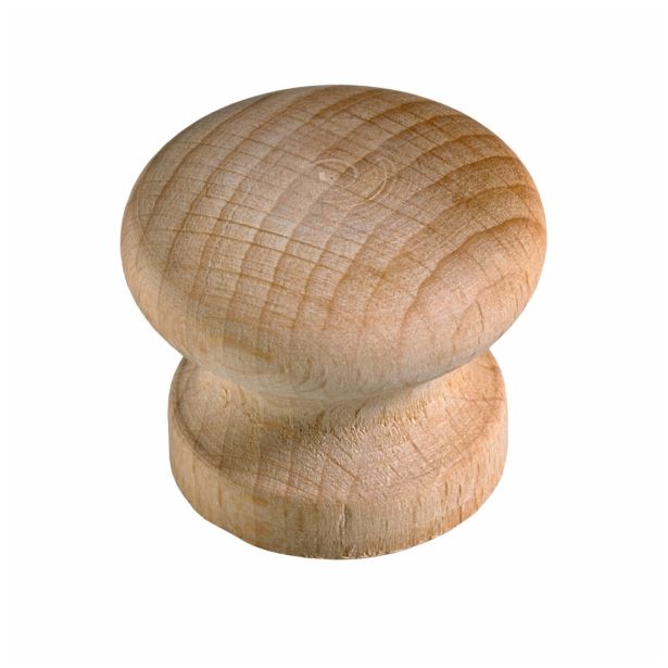 POHIŠTVEN GUMB HETTICH DIY, FI 35X29 MM, LESEN, SUROVA BUKEV