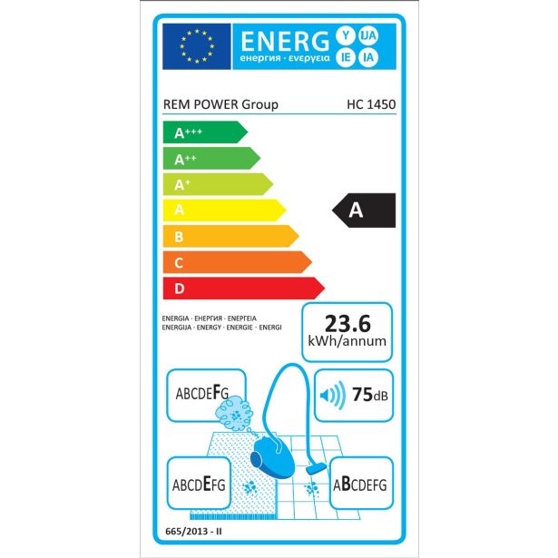 POKONČNI SESALNIK REM POWER HC 1450