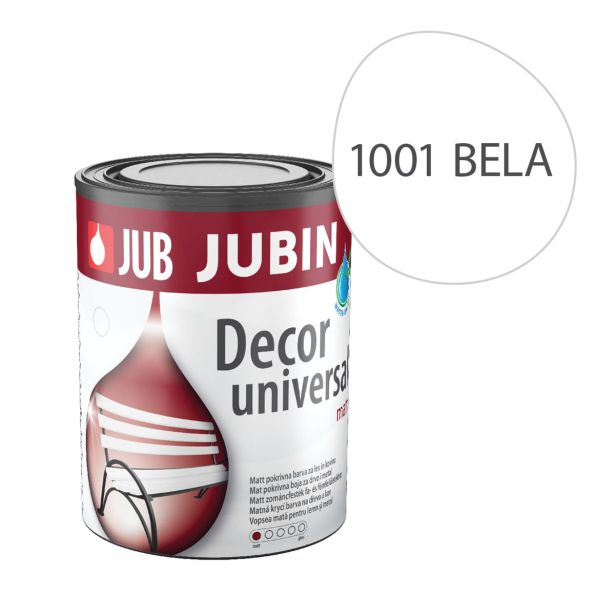 POKRIV.PREM.ZA KOV.,LES JUB JUBIN DECOR UNIVERSAL MAT RAL 1001 BEL 0.65 L