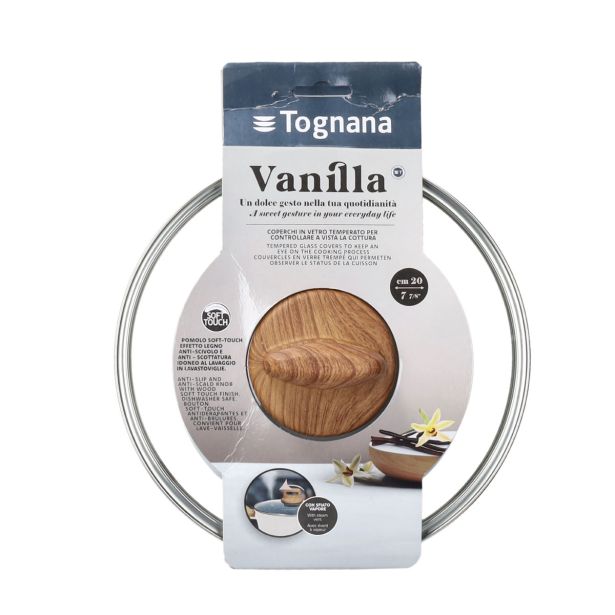 POKROVKA TOGNANA 24 CM VANILLA STEKLENA