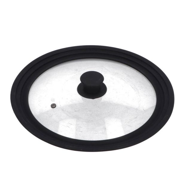 POKROVKA 28+30+32 CM STEKLENA Z ROBOM SILIKON