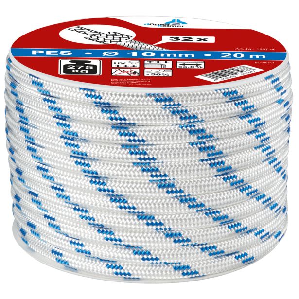 VEČNAMENSKA VRV DÖRNER + HELMER POLIESTER 10MM MODRO/BELA ZAV=20M