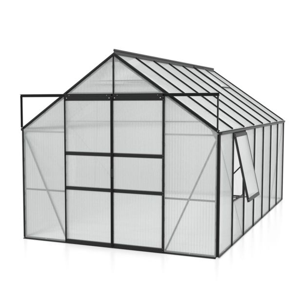 POLIKARBONATNI RASTLINJAK VITAVIA MERIDIAN 2 11500 VP6MM ČRNA 2.6X4.4M