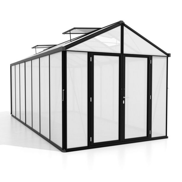 POLIKARBONATNI RASTLINJAK VITAVIA ZEUS COMFORT 13800 VP10MM ČRNA 2.6X5.4M