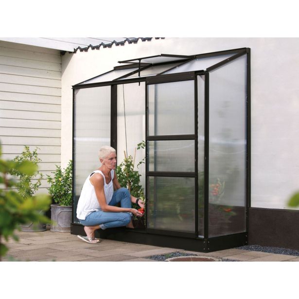 POLIKARBONATNI RASTLINJAK VITAVIA ZIDNI IDA 1300 VP 4MM ČRNA 2X0.7M