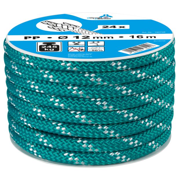 VEČNAMENSKA VRV DÖRNER + HELMER POLIPROPILEN ZELENA/BELA 12MM 16 M