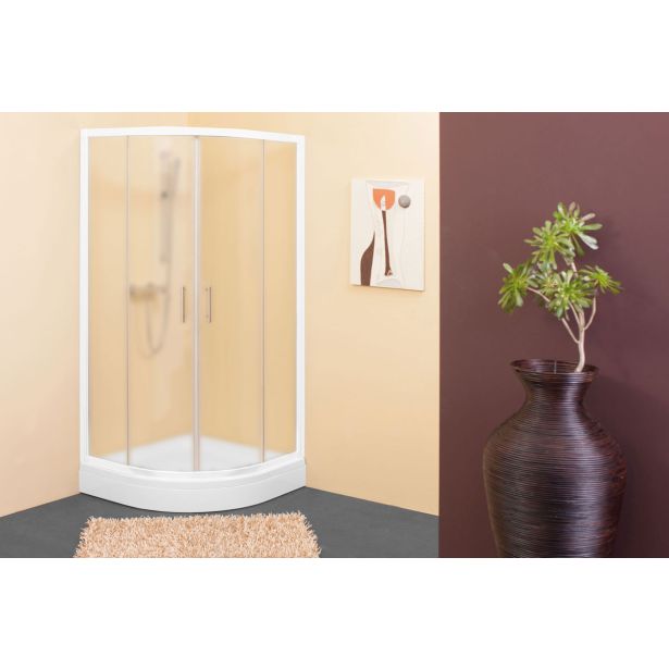 POLKROŽNA KAB. ZA PRHANJE KOLPA SAN TKP 100 S/K SQ LINE R550 BELI PR. PROZORNO ST.