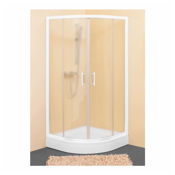 POLKROŽNA KAB.ZA PRHANJE KOLPA SAN TKP 90 S/K Q LINE R550 BELI PR. PROZORNO ST.