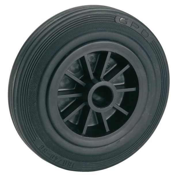 KOLO BREZ VILICE DÖRNER + HELMER POLNA GUMA 80X30X12MM ČRNO PLATIŠČE